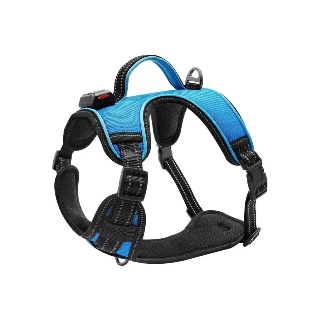 NEW LED Dog Harness Light Up Dog Harness Reflective Adjustable S
